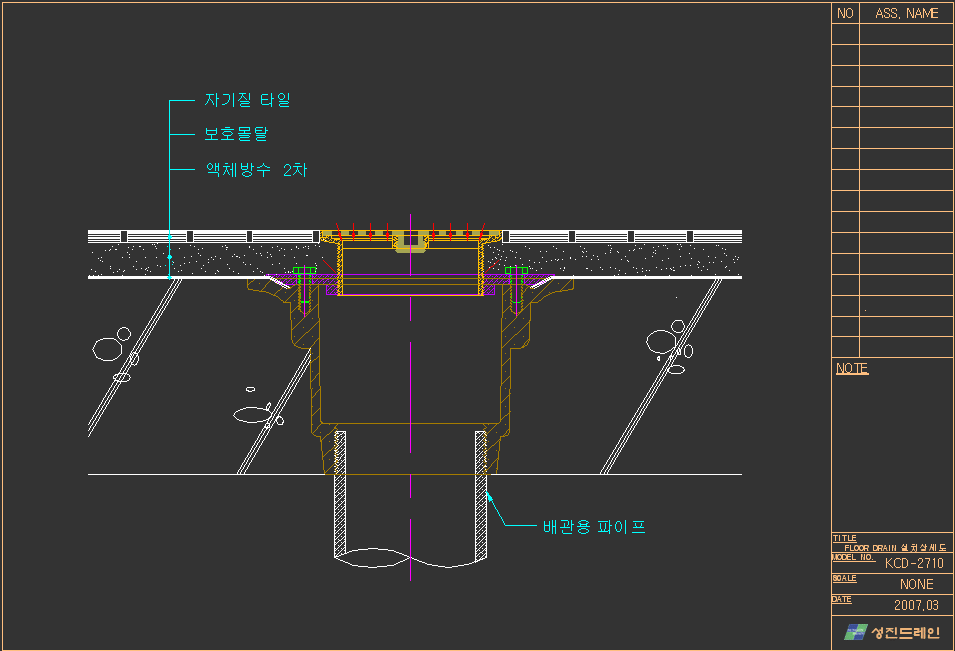 ÷ξ巹(Floor drain)ð KCD-2710